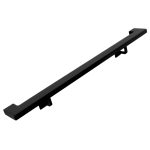 L-Shape Rectangular Handrail with Wall Return – Durable Powder-Coated Metal Rail (2x1)