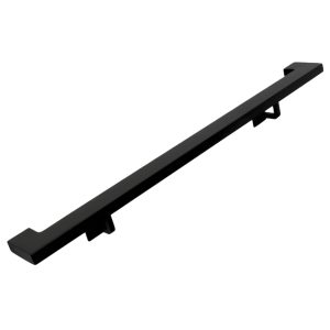 L-Shape Rectangular Handrail with Wall Return – Durable Powder-Coated Metal Rail (2×1)
