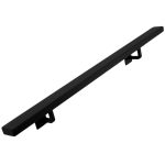 Straight Cut Rectangular Handrail – Premium Powder-Coated Metal Stair Safety Rail (2x1)